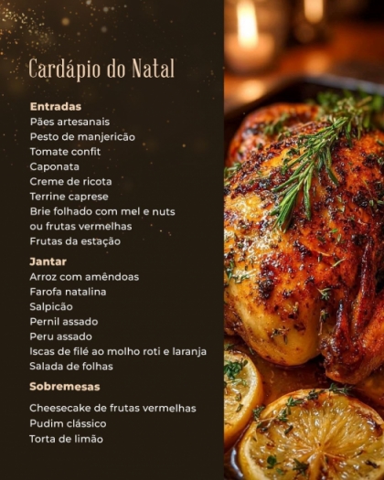 Almoço de Natal dia 25/12